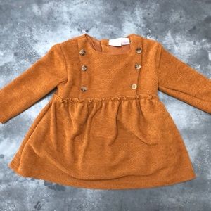 KNIT ZARA DRESS - trendy cognac colored knit dress